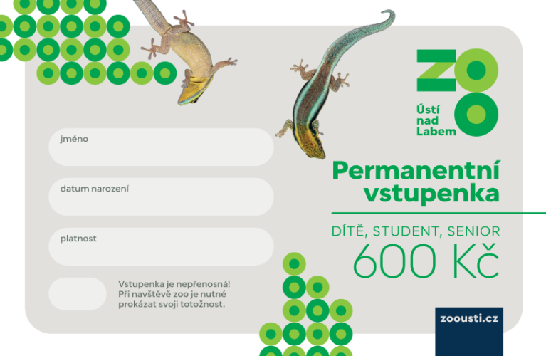 Roční vstupenka dětská/studentská/pro seniory